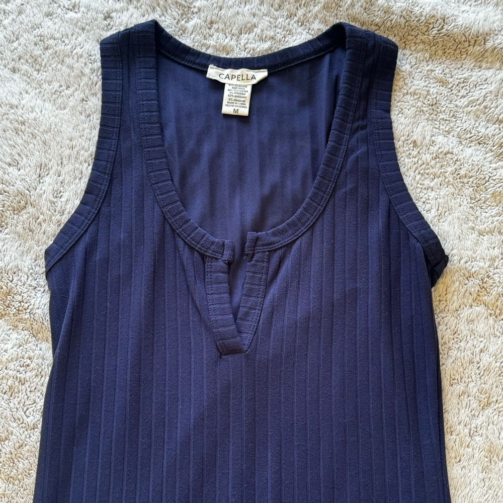 Navy Blue Sleeveless Dress💙 - Picture 2 of 8
